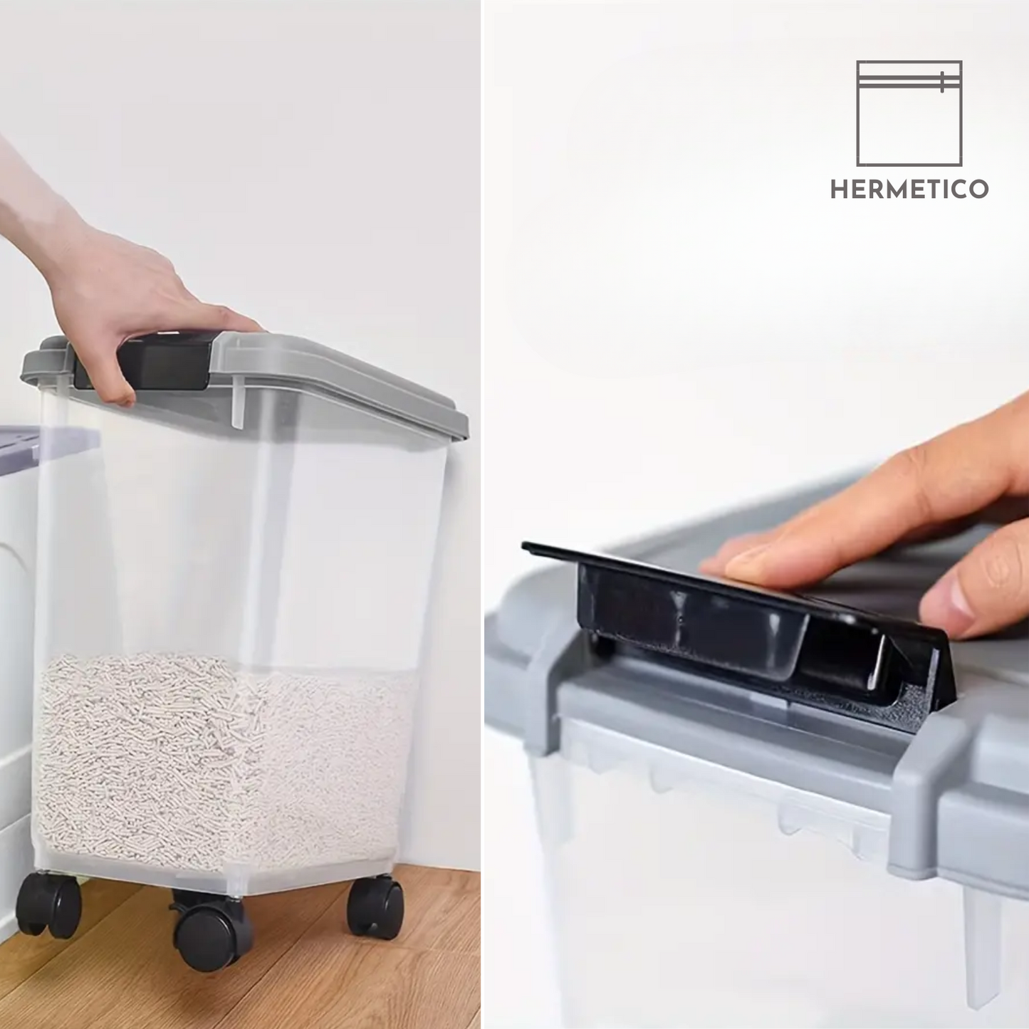 Contenedor de Alimentos Hermético con Ruedas 7,5Kg