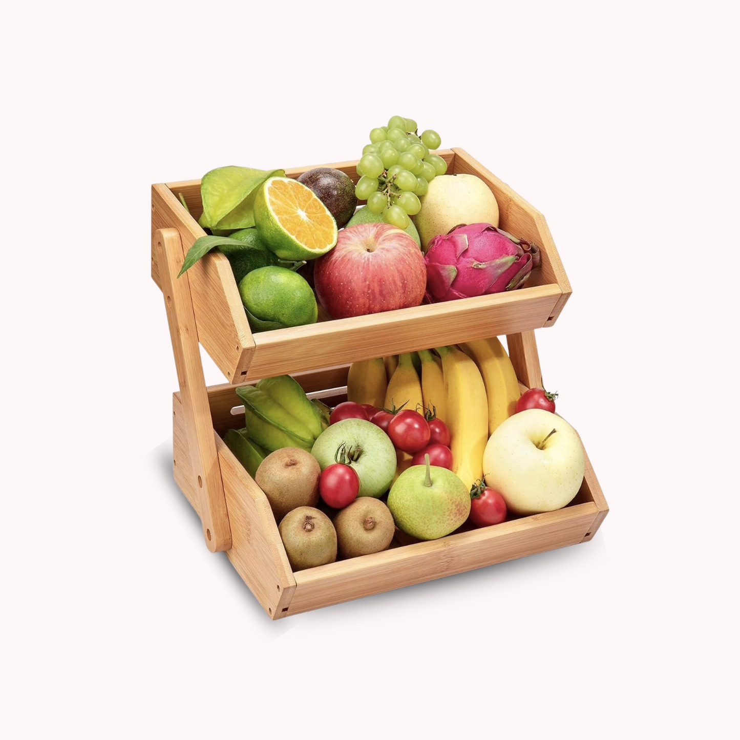 Estante de Madera de 2 Niveles Para Cocina
