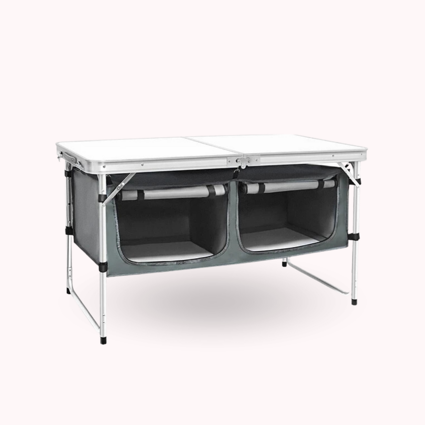 Mesa de Camping Plegable con Alacena