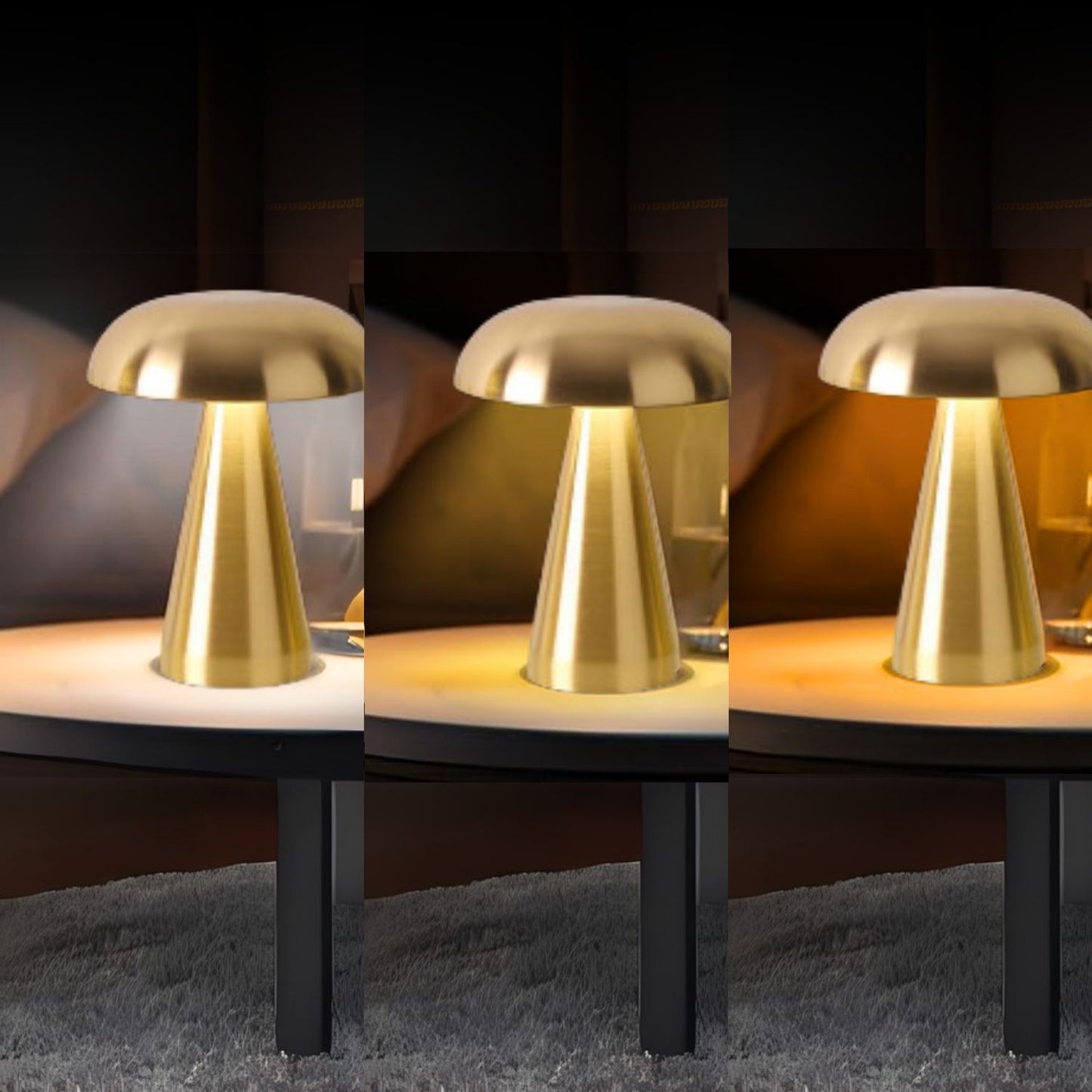 Lámpara Led de Mesa Recargable Dorado