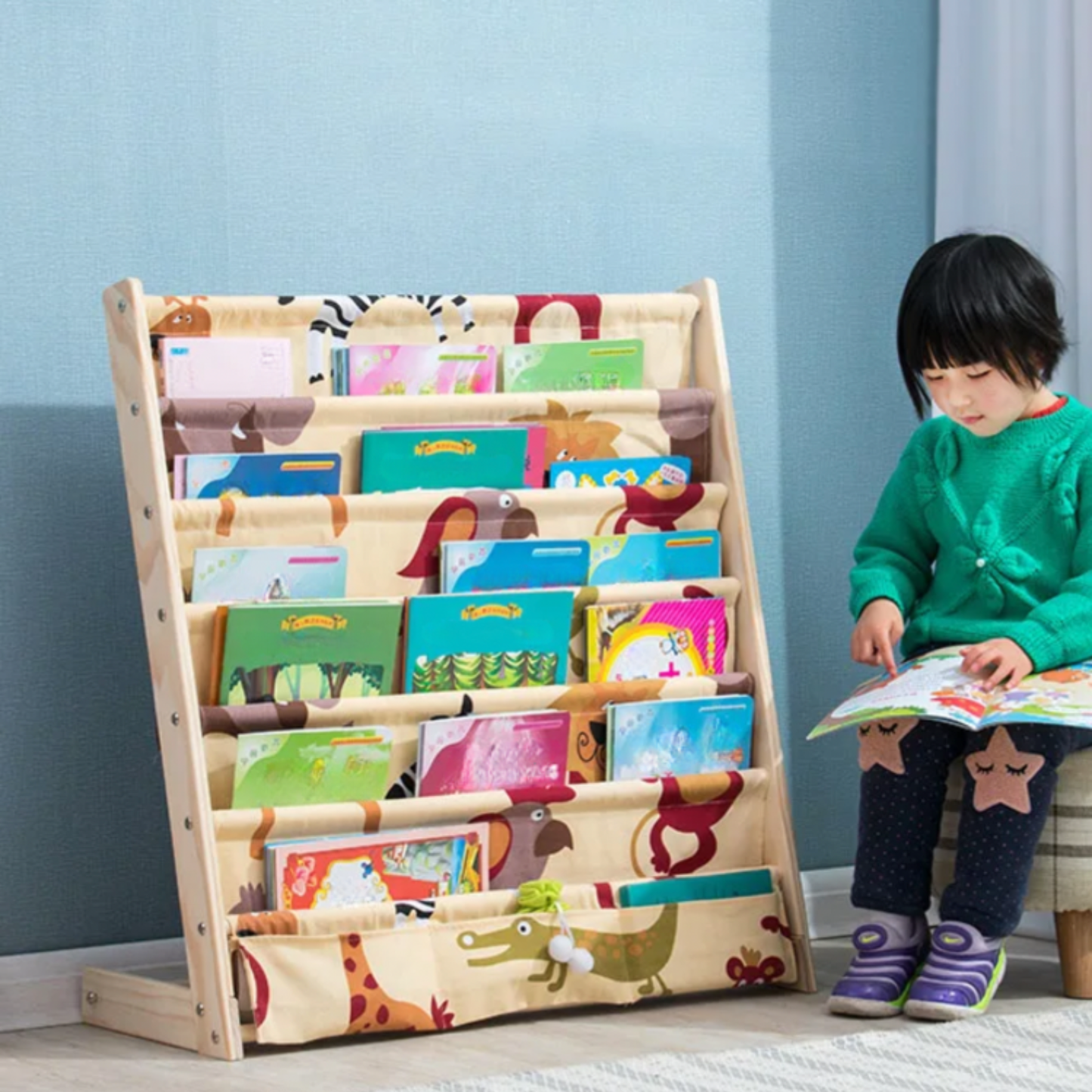 Librero de Madera Diseño Animalitos