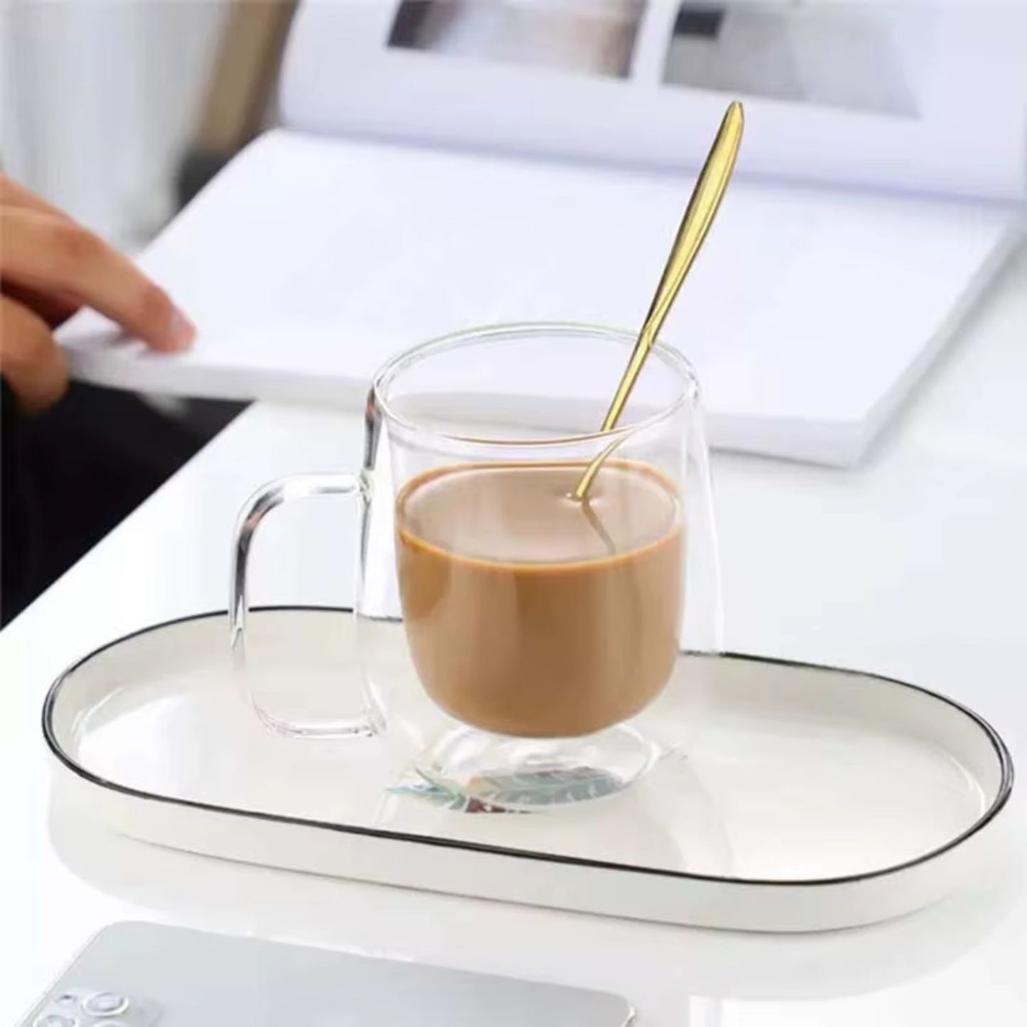 Taza De Cafe Doble Vidrio 250 Ml