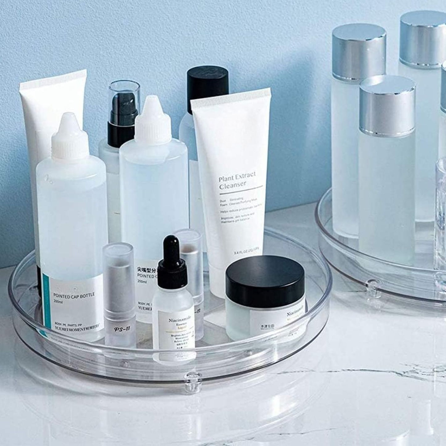 Organizador giratorio de 2 niveles para baño