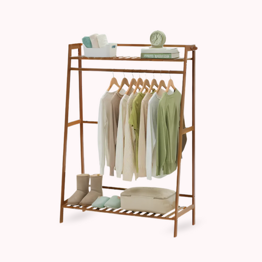 Perchero de Madera a la Vista con Repisas