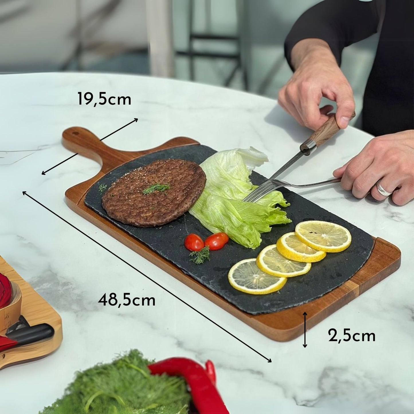 Tabla de Picar Piedra Extraíble Rústica