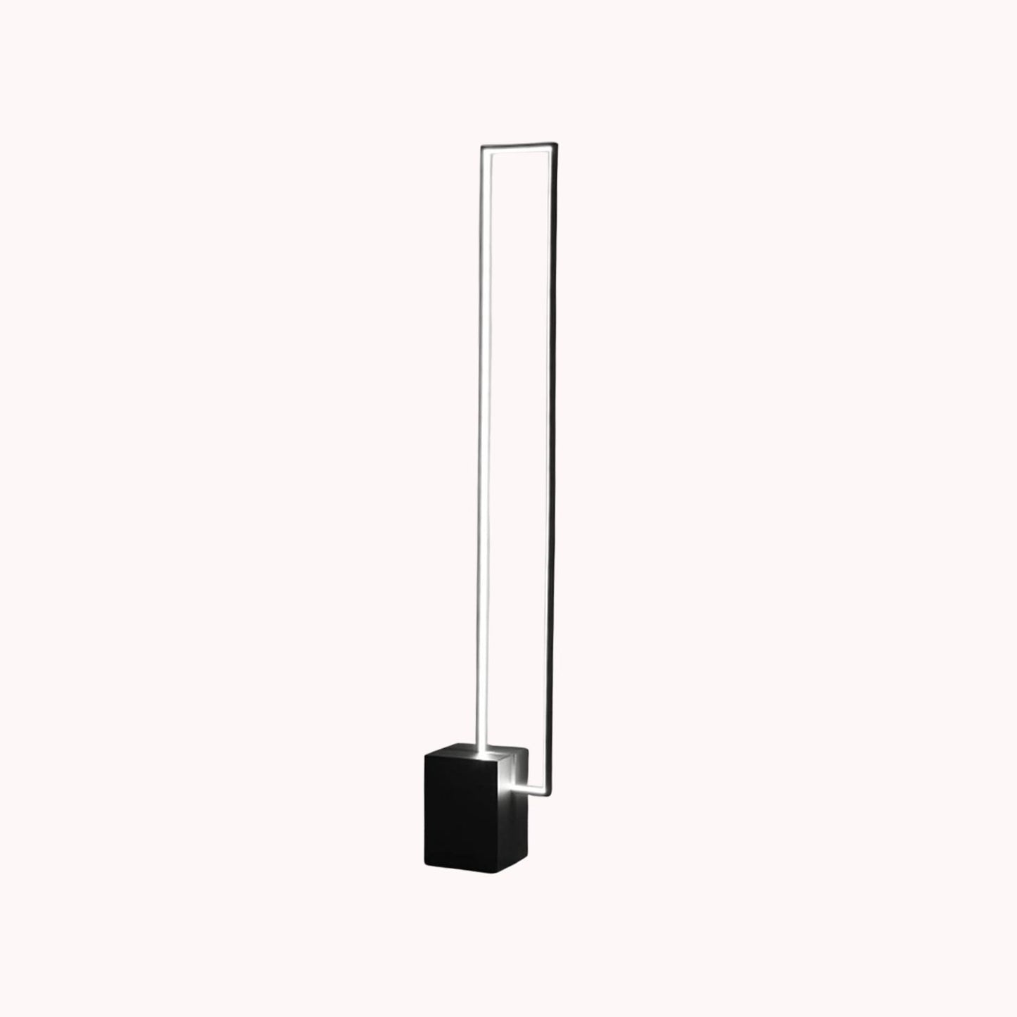 Lampara de Pie Led Rectángular Negro