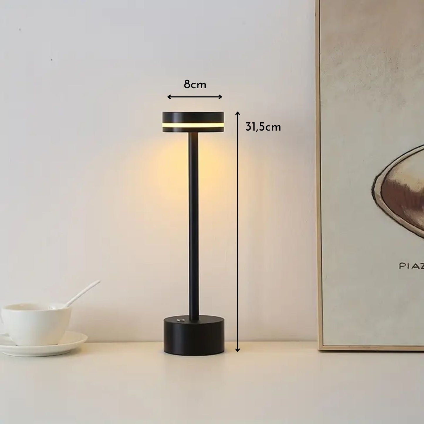 Lámpara Led Alta Recargable Negro