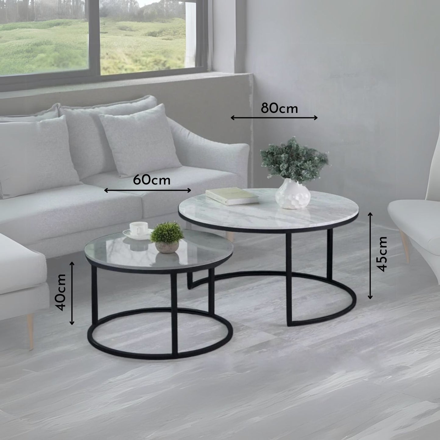 Mesa de Centro Nido Loza Estilo Mármol