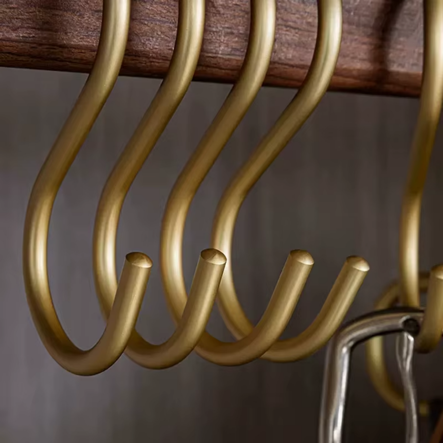 Set 10 Ganchos En Forma S Dorado 110x55mm Aluminio Dorado oscuro
