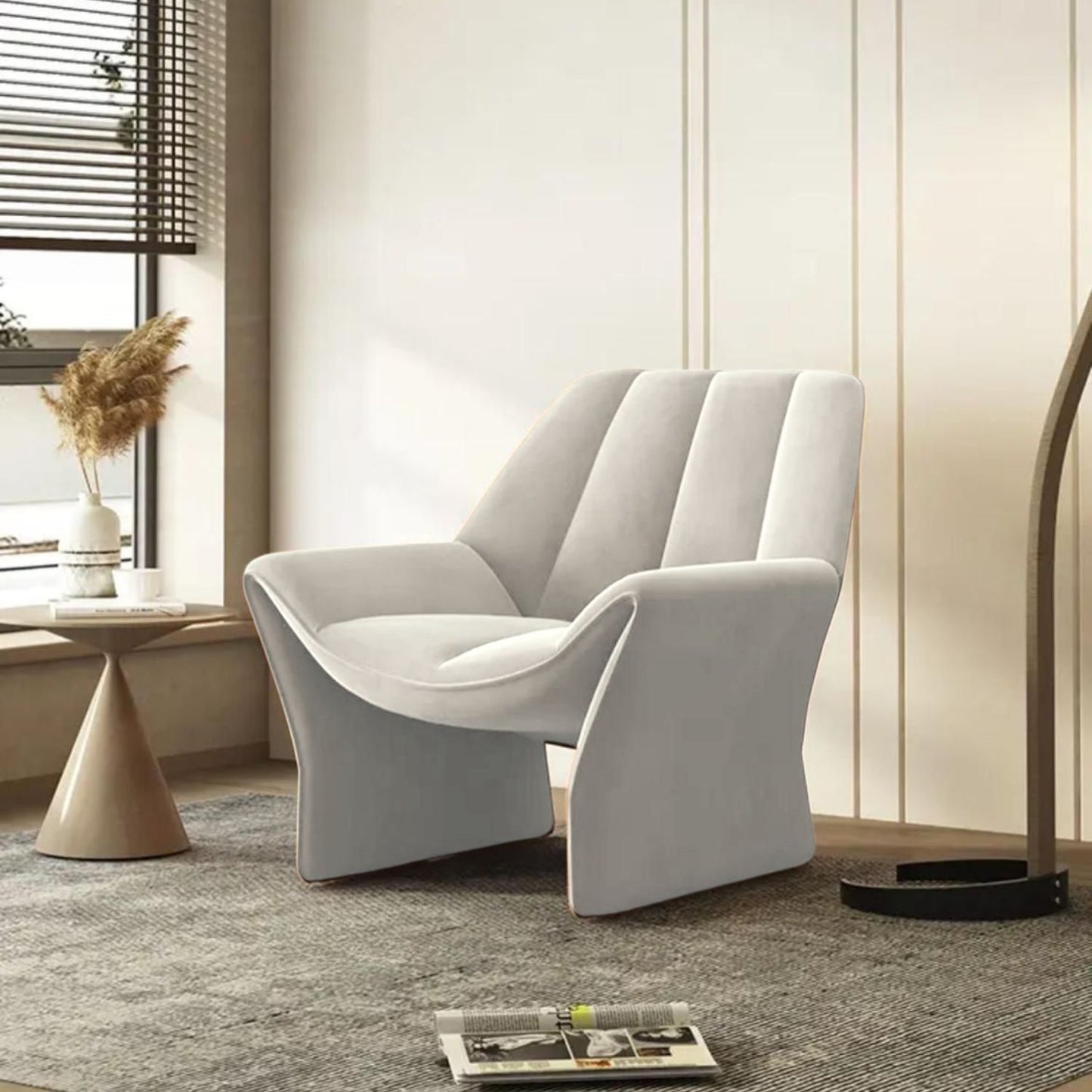 Sitial Velvet Crema con Apoyapiés