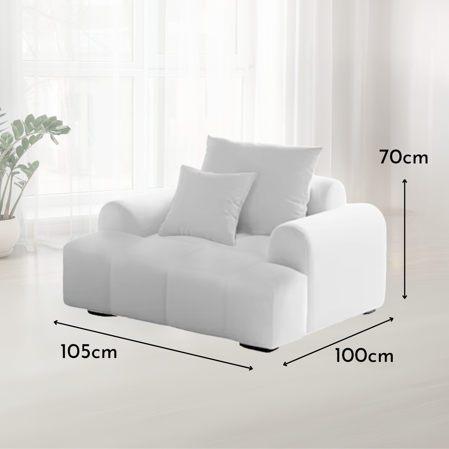 PREVENTA - Sofa Moderno Poltrona Blanco Lounge