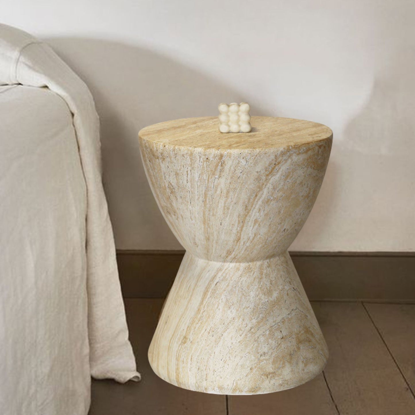 PREVENTA - Mesa Lateral Estilo Piedra Cáliz