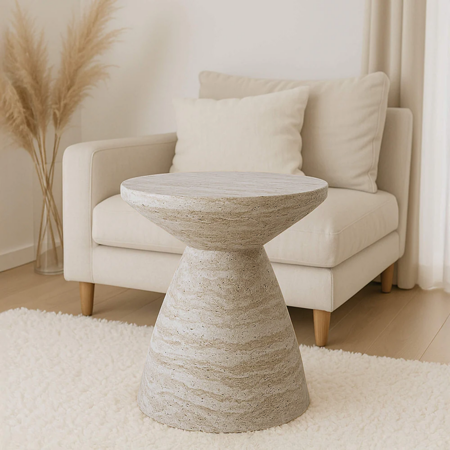 PREVENTA - Mesa Lateral Estilo Piedra Zahara
