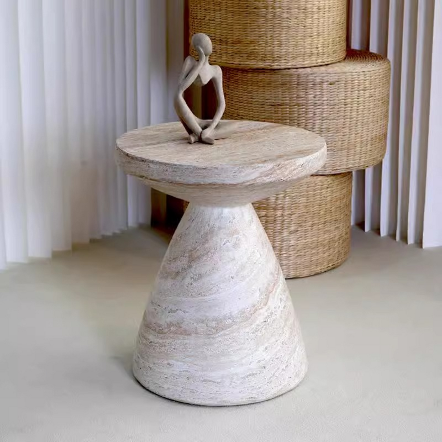 PREVENTA - Mesa Lateral Estilo Piedra Zahara