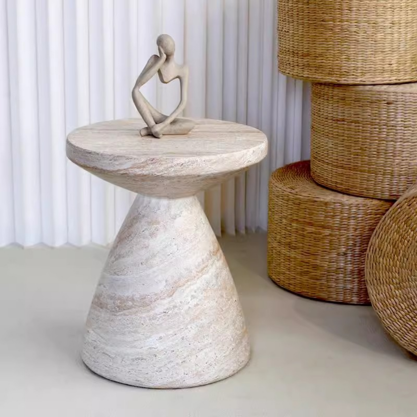 PREVENTA - Mesa Lateral Estilo Piedra Zahara