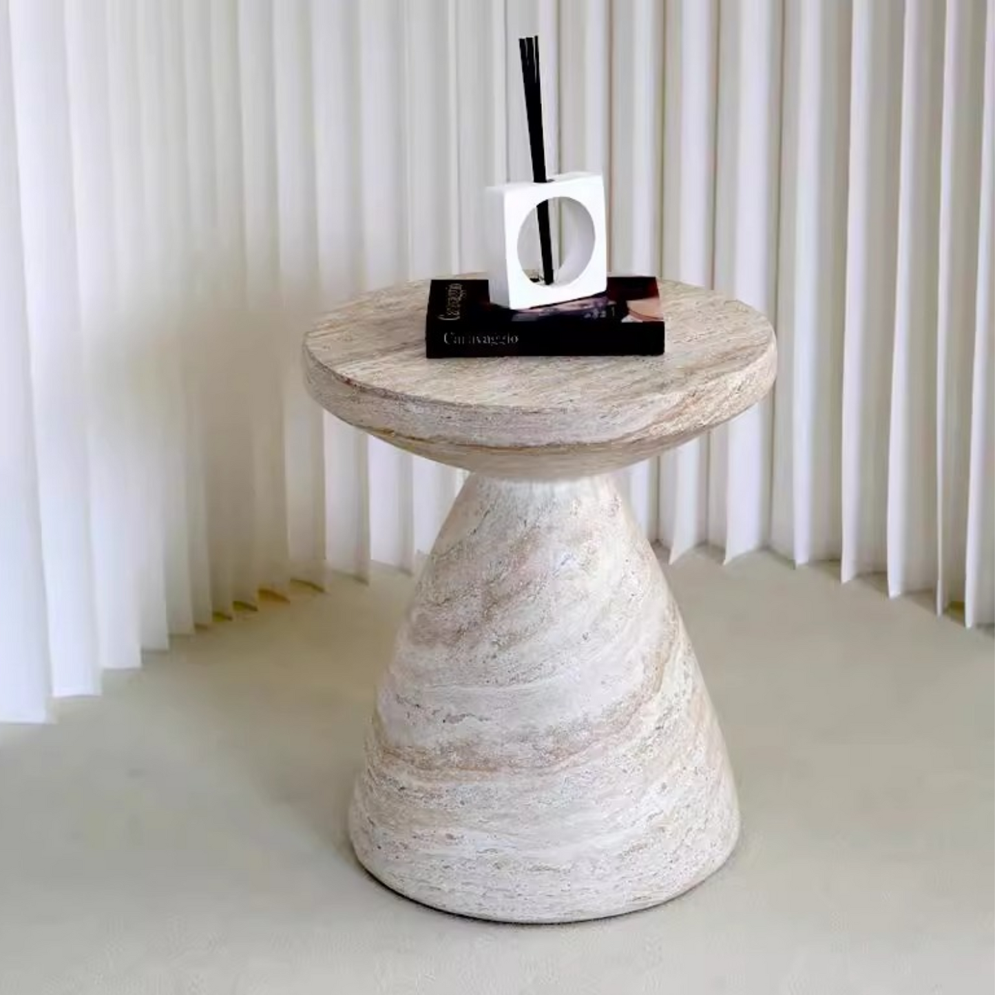 PREVENTA - Mesa Lateral Estilo Piedra Zahara