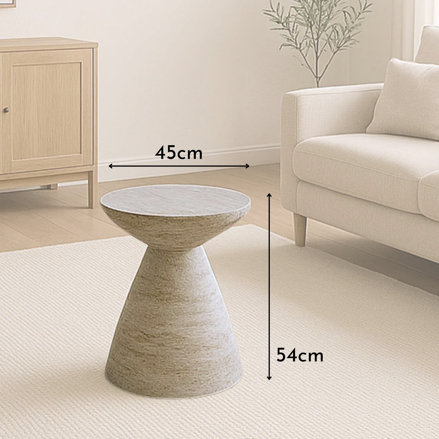 PREVENTA - Mesa Lateral Estilo Piedra Zahara