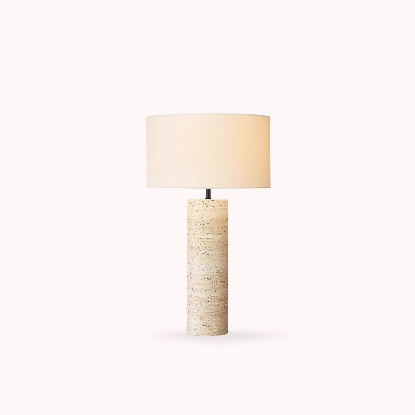 PREVENTA - Lampara de Mesa Piedra Nordica Crema Mediana