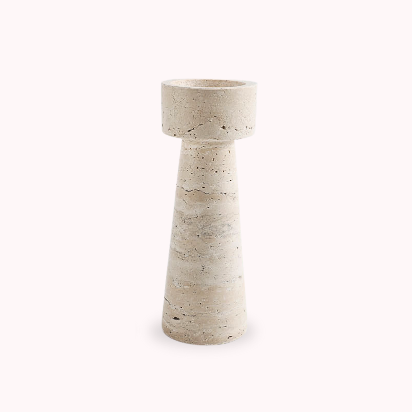 PREVENTA - Candelabro Portavelas Marmol Travertino Torre Grande