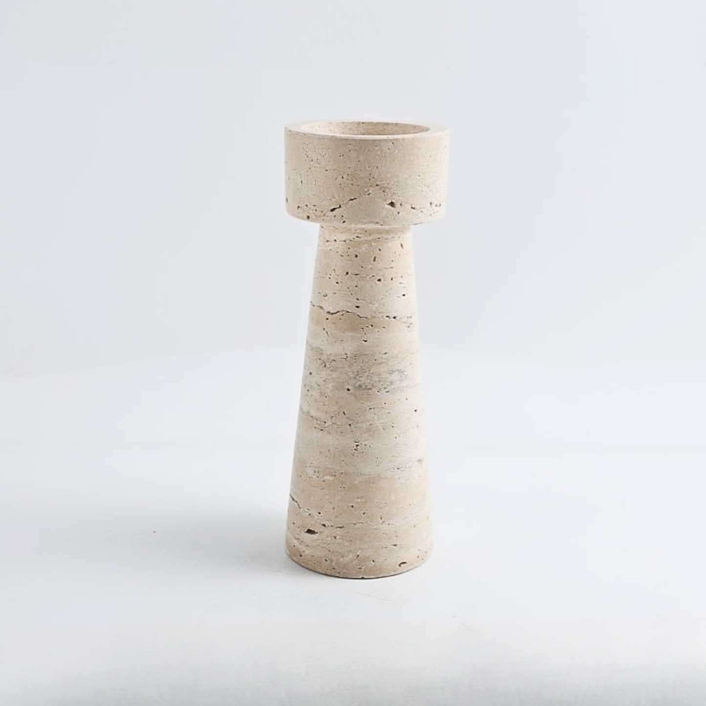 PREVENTA - Candelabro Portavelas Marmol Travertino Torre Grande