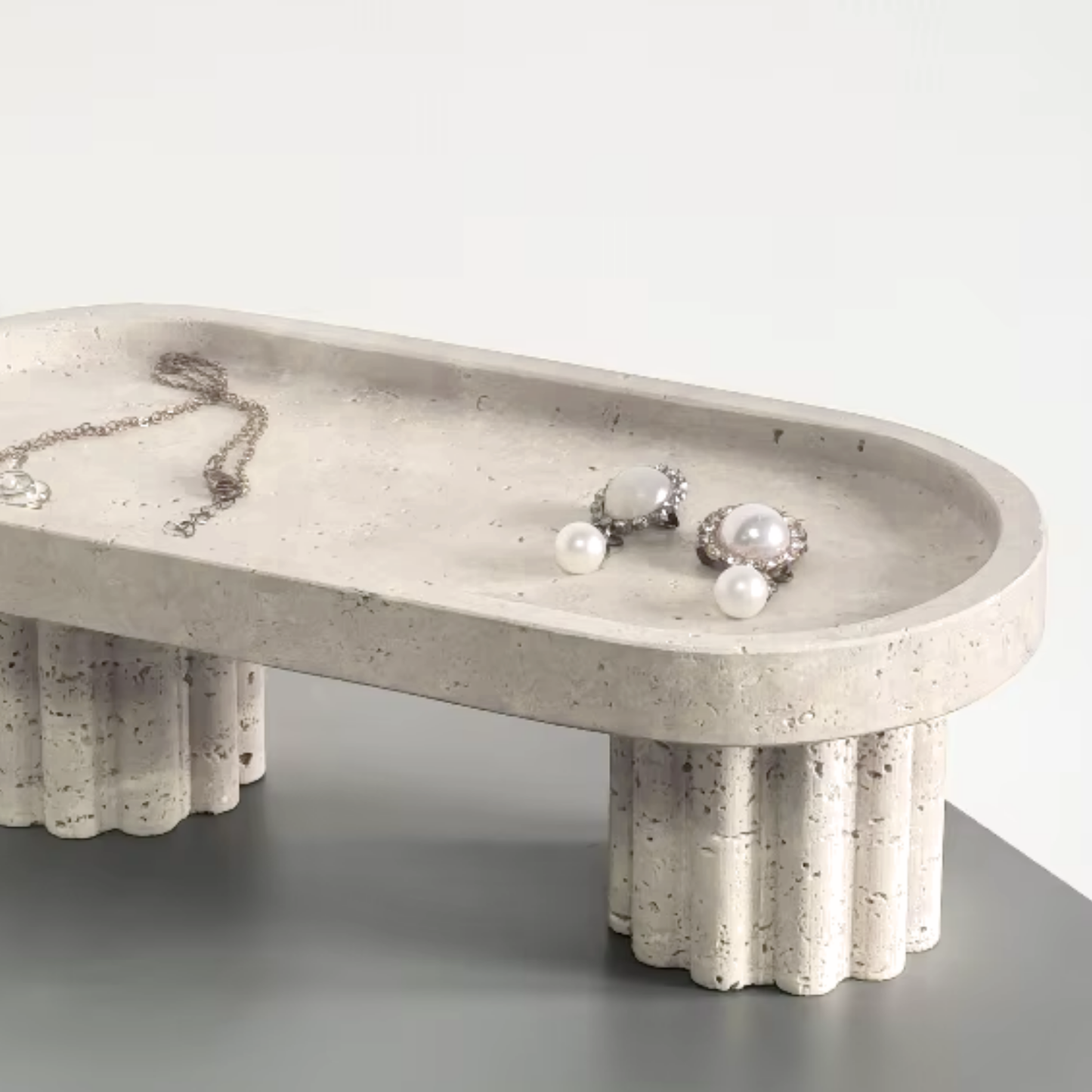 Bandeja Decorativa Estilo Marmol Travertino Greco