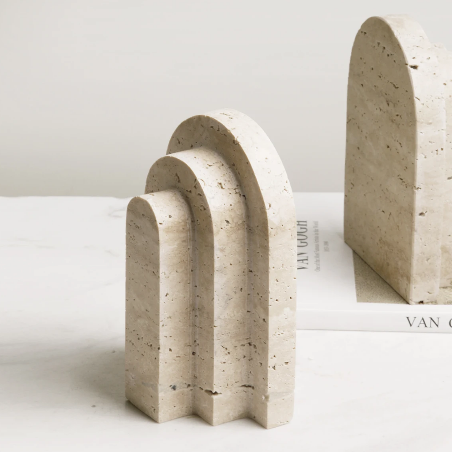 PREVENTA - Sujeta Libros Escultura Griega Travertino Soporte