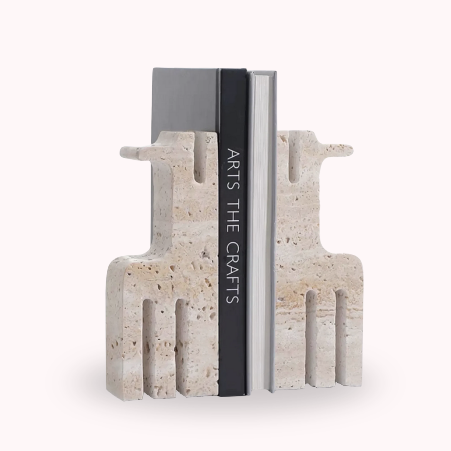 PREVENTA - Sujeta Libros Escultura Etnica Travertino Soporte