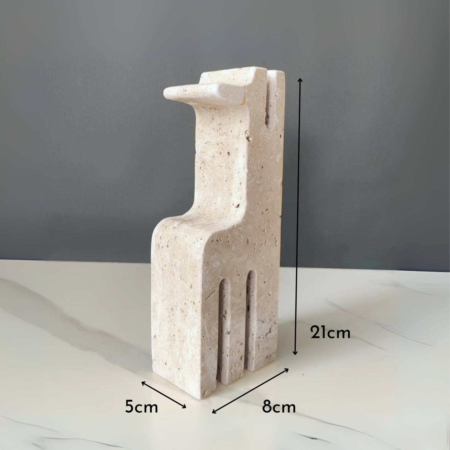 PREVENTA - Sujeta Libros Escultura Etnica Travertino Soporte