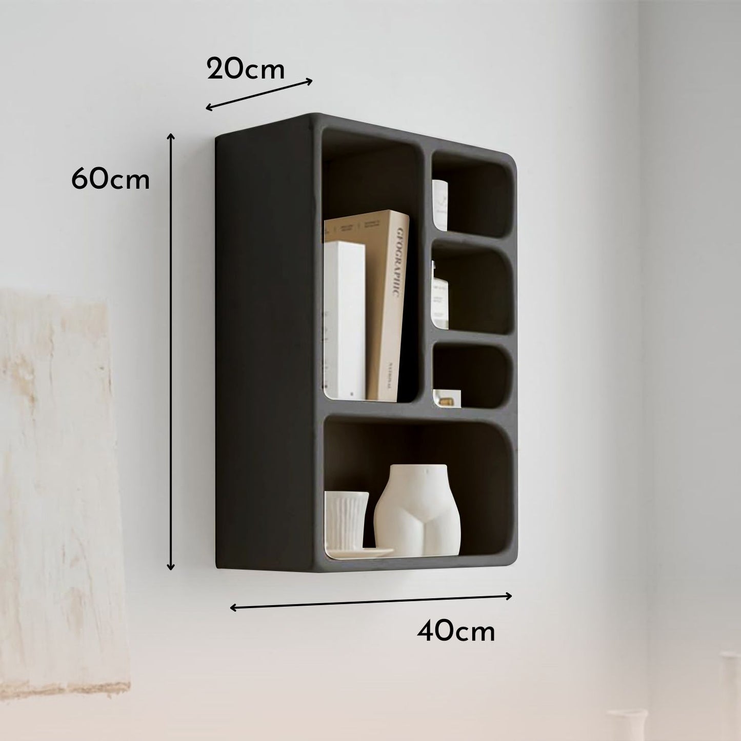 Repisa Organizador Geométrico Bogen Negro