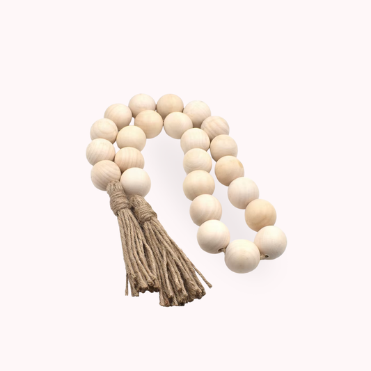 Guirnalda Madera Rosario Deco Natural