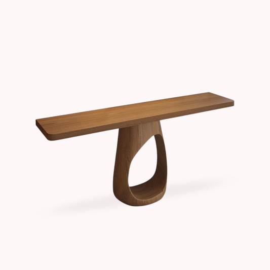 Mesa Arrimo Nido Madera Maciza Tono Nogal