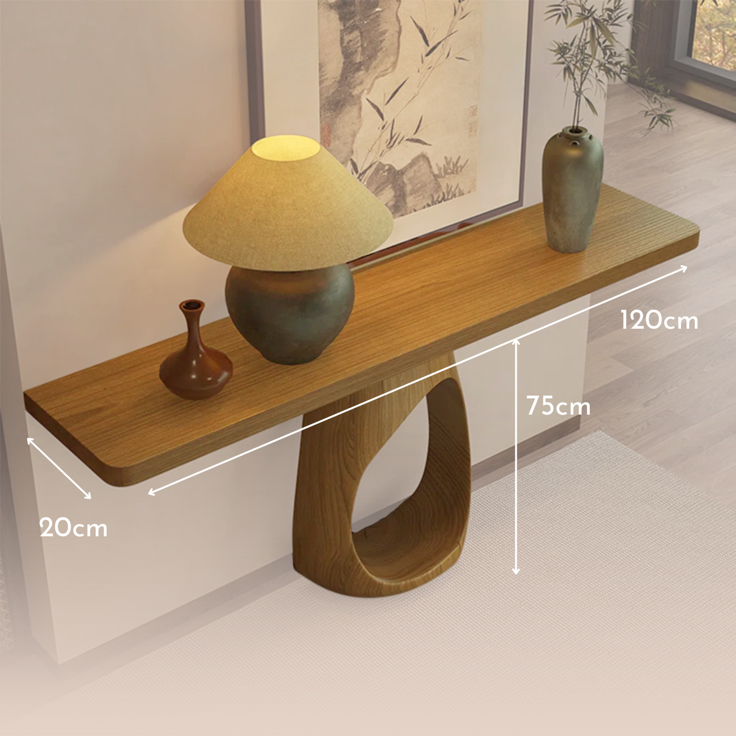 Mesa Arrimo Nido Madera Maciza Roble