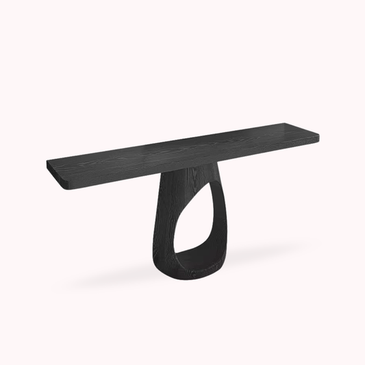 Mesa Arrimo Nido Madera Maciza Tono Ebano