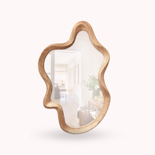 PREVENTA - Espejo Modern Wave Madera Tono Arce 90x60cm