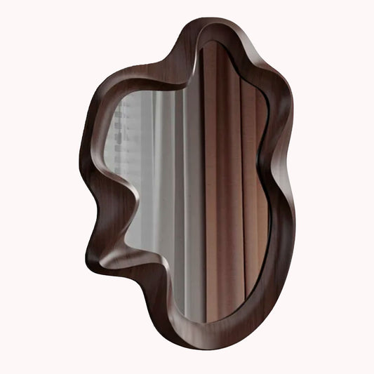 PREVENTA - Espejo Modern Wave Madera Tono Caoba 90x60cm