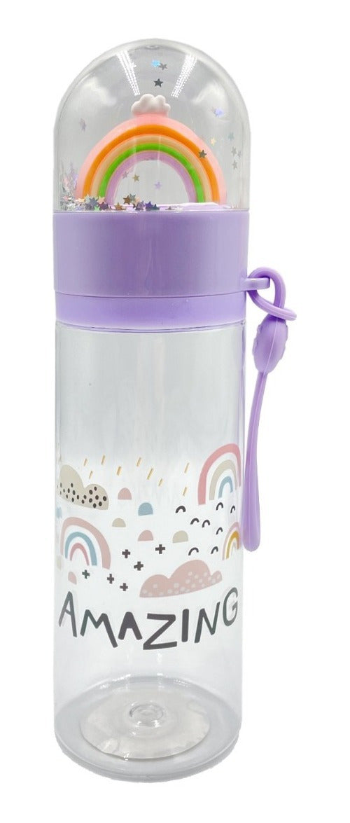 Vaso Para Agua Con Diseño Arcoiris Kawaii