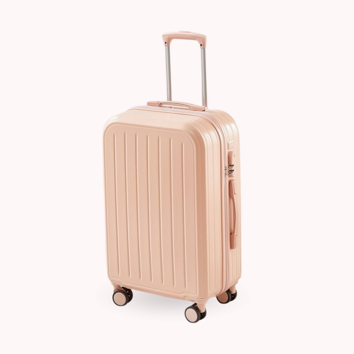Maleta con Ruedas 360 Puerto USB Rosado