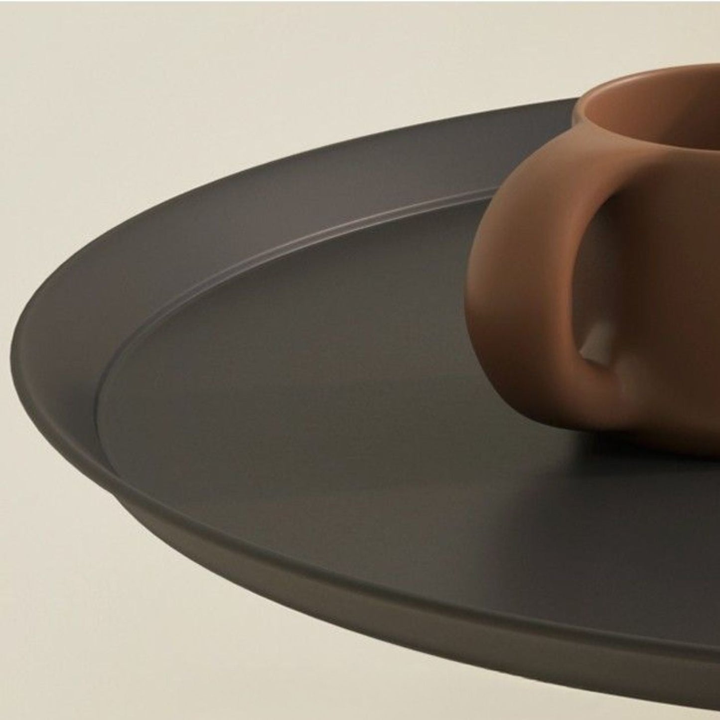 Mesa De Centro Lateral Metal Mate Negro Nórdico