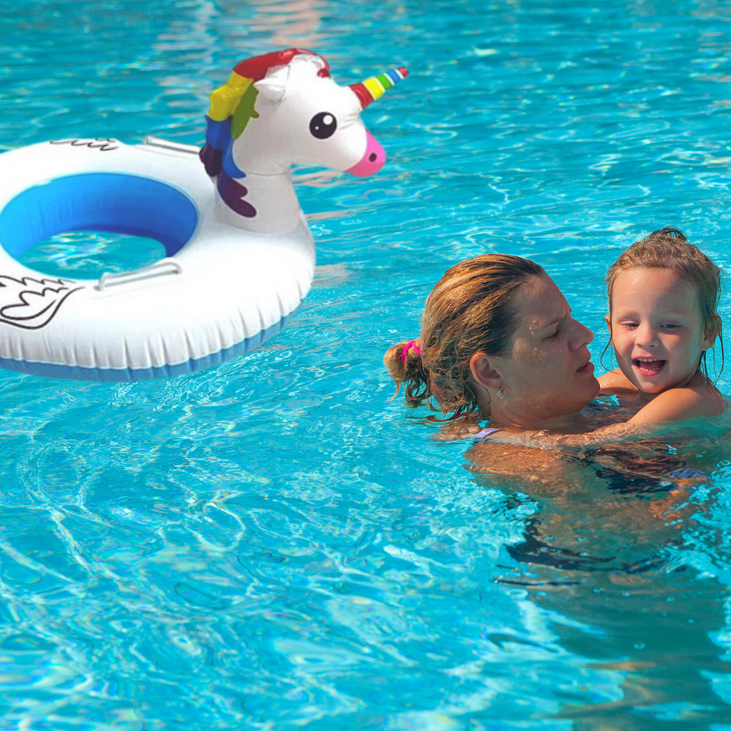 Flotador Inflable De Piscina Para Niños Unicornio 70 Cm