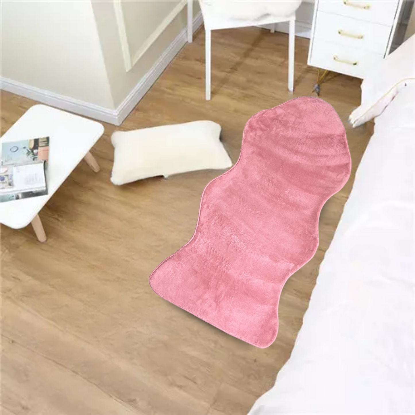 Bajada de Cama Antideslizante Rosa