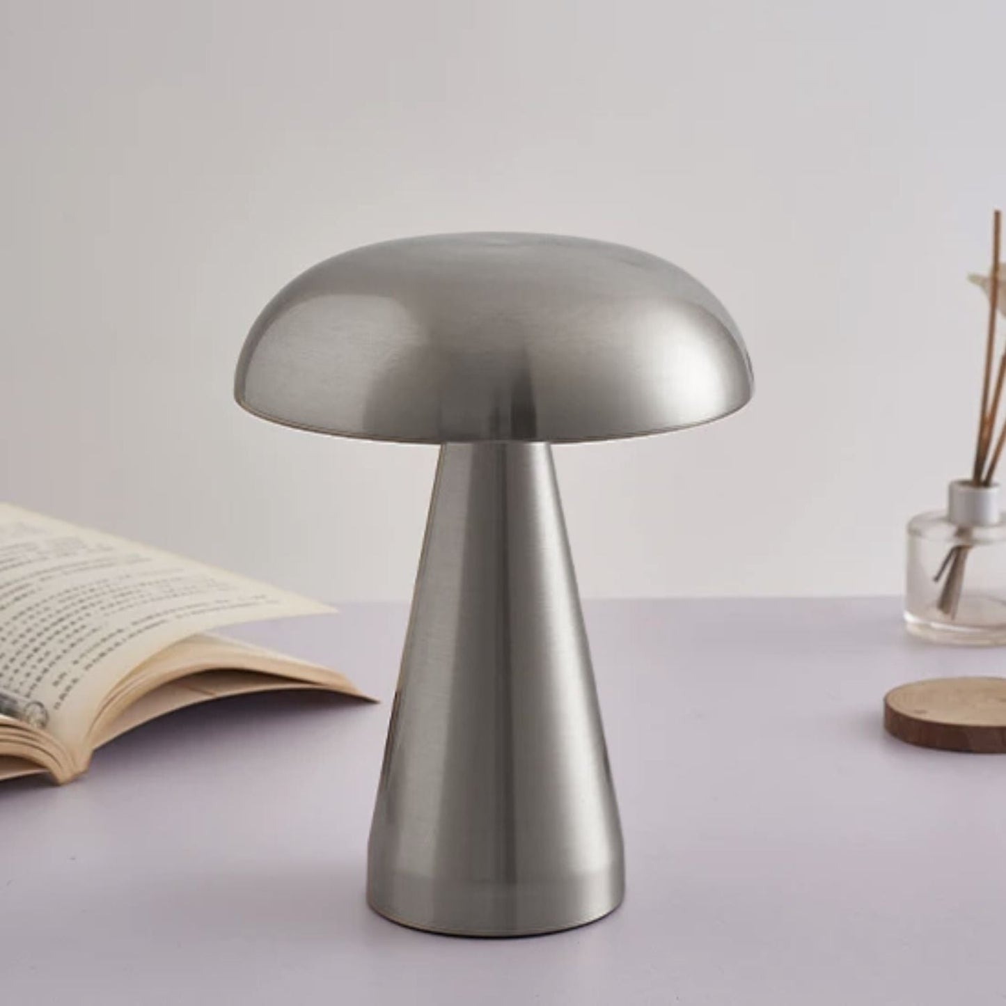 Lámpara Led de Mesa Recargable Gris