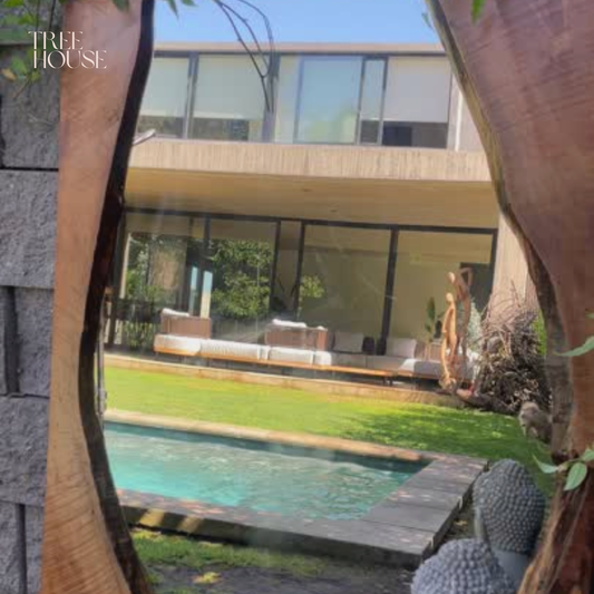 Espejo Madera Rústico Lago Natural 80x60cm