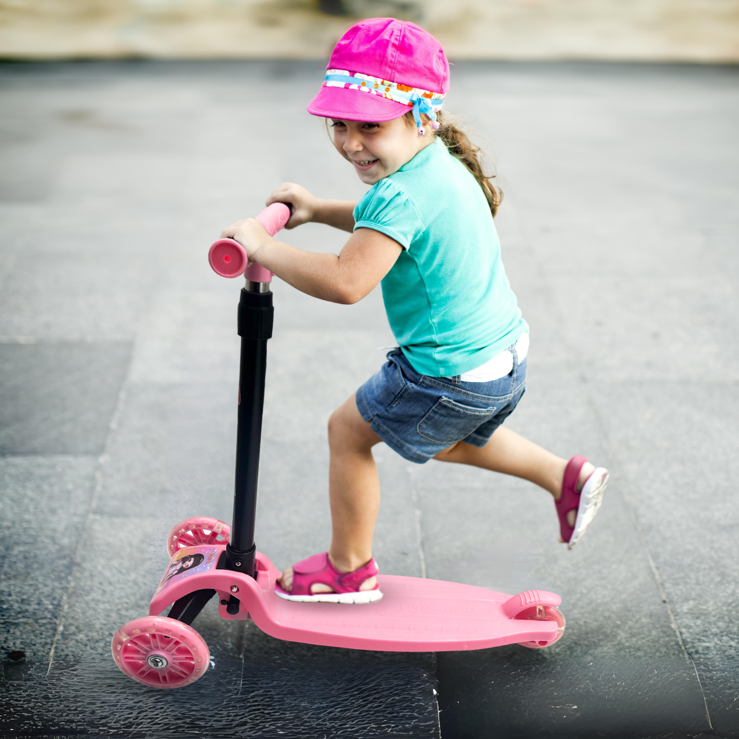 Scooter para Niños con Luces Rosa
