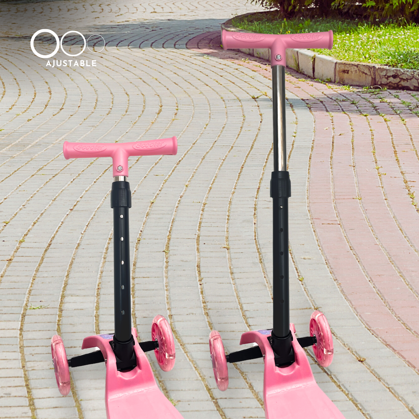 Scooter para Niños con Luces Rosa