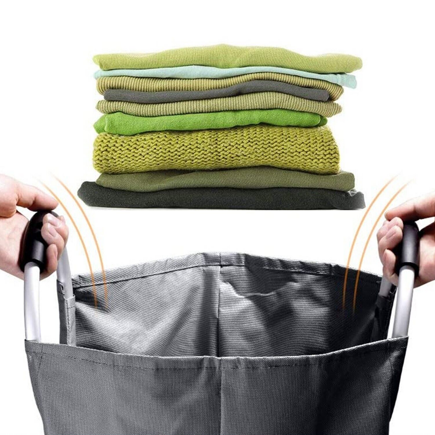 Cesta Ropa Sucia Plegable Gris oscuro