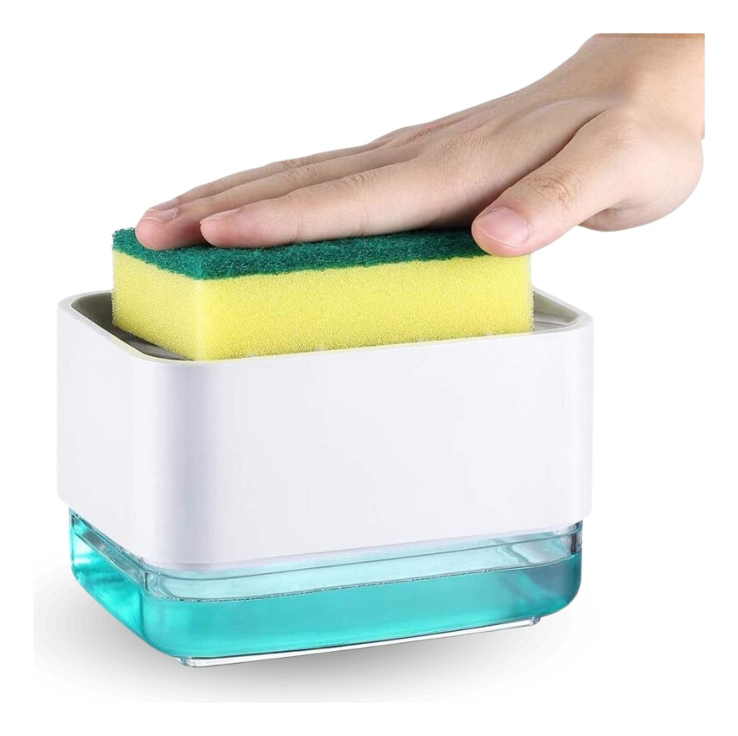 Soporte de Esponja con Dispensador Gris