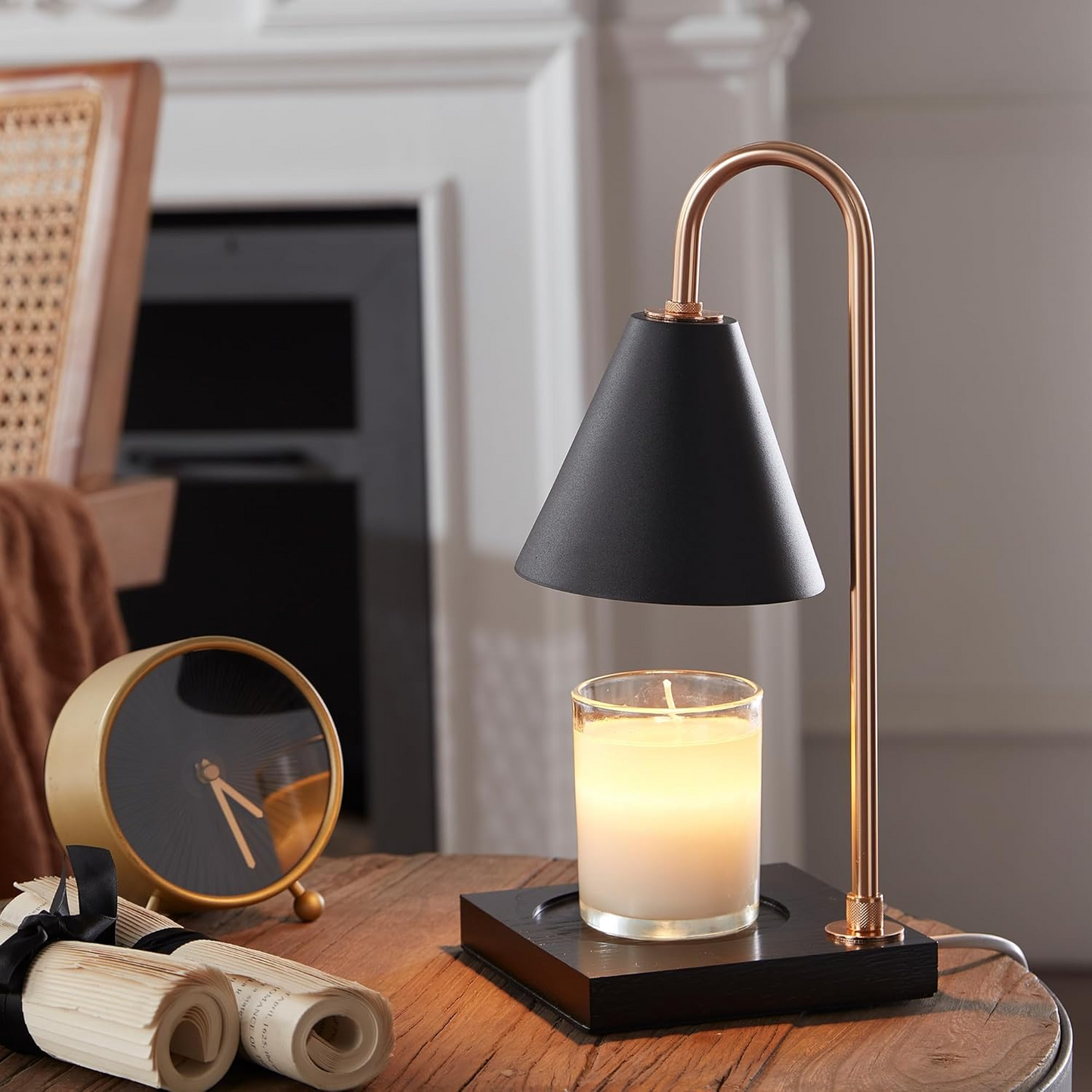 PREVENTA - Lampara Calentadora de Velas con Temporizador Negra
