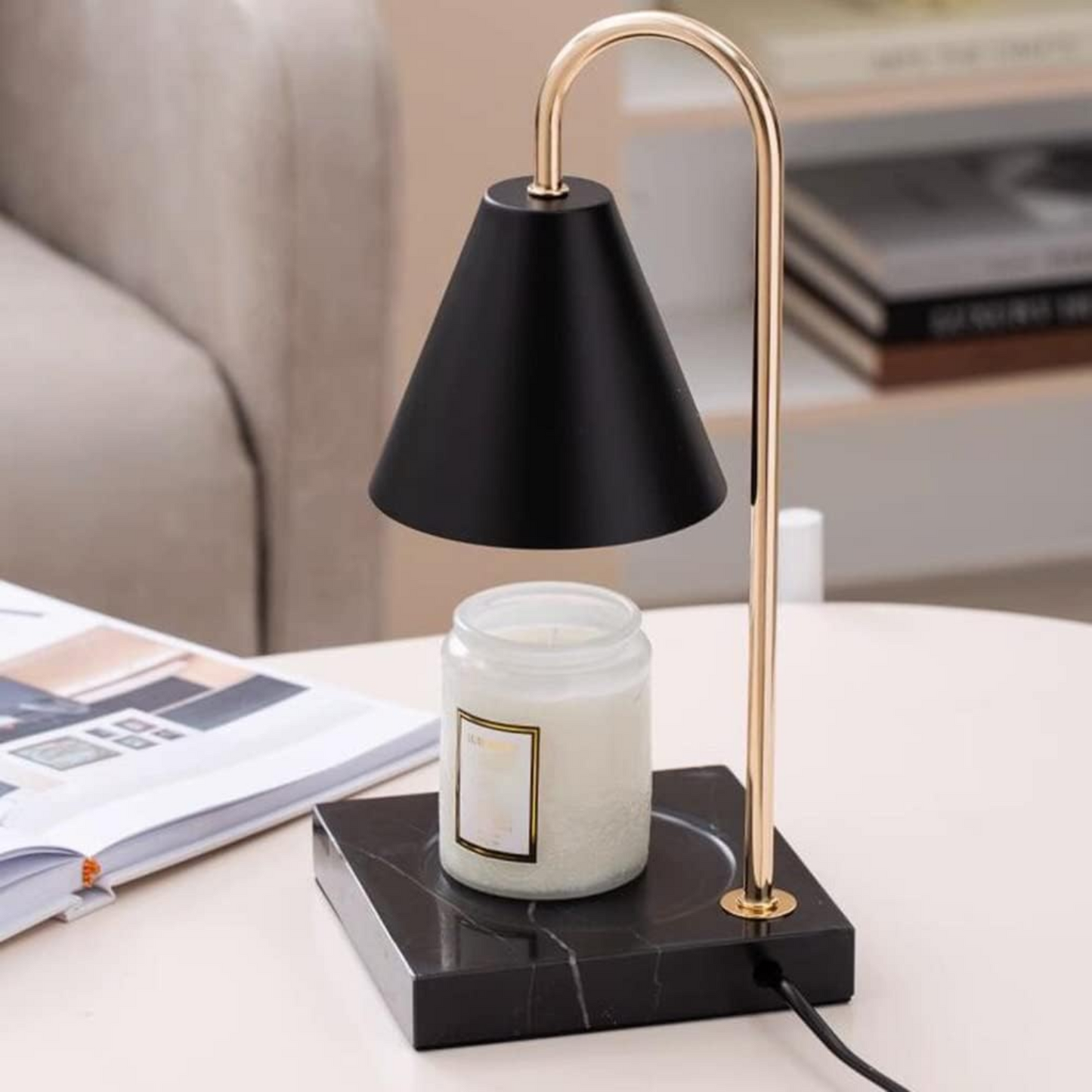 PREVENTA - Lampara Calentadora de Velas con Temporizador Negra