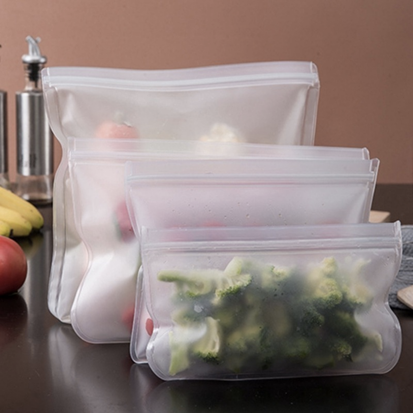 Pack De 3 Bolsas Herméticas De Silicona Para Alimentos