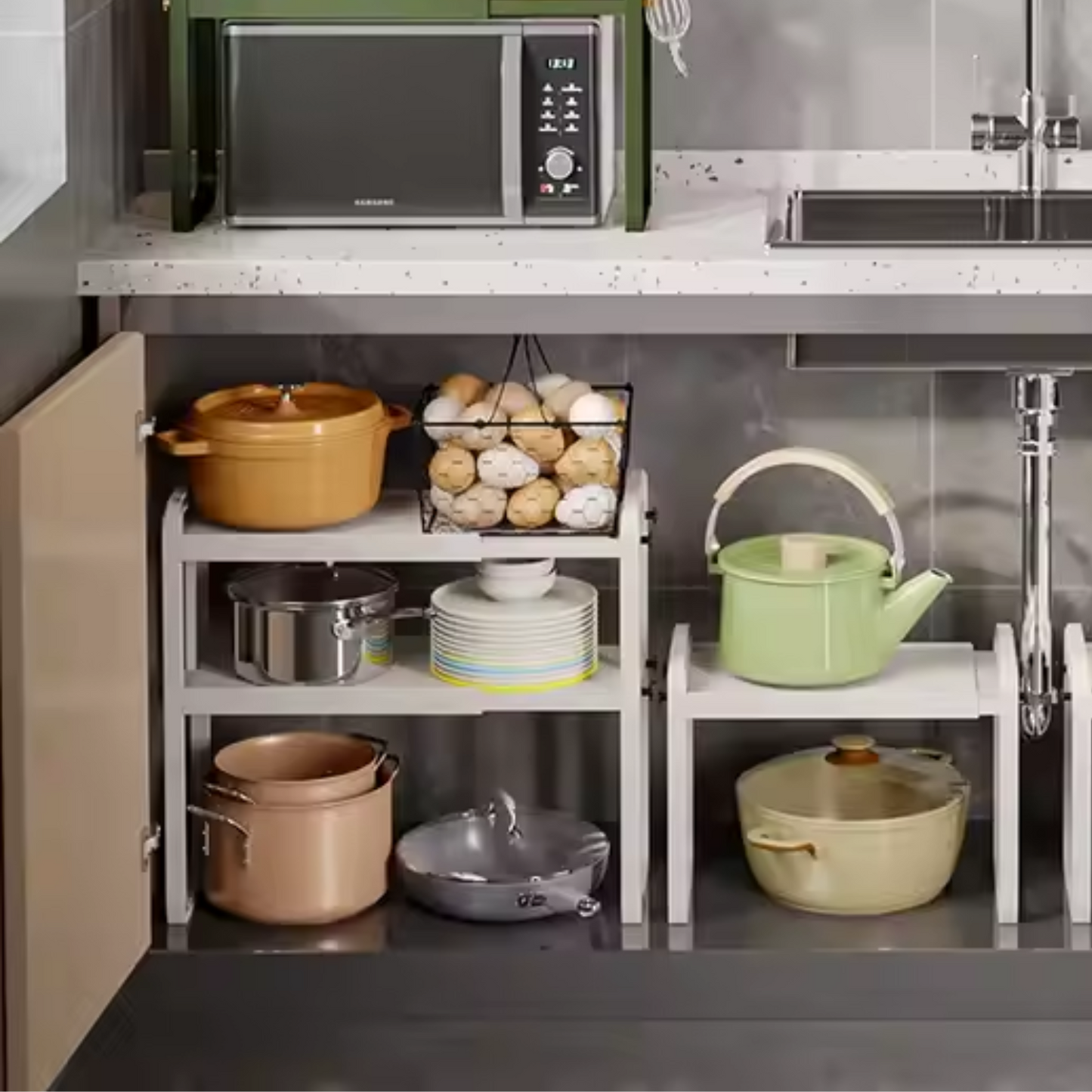 Estante Expandible de 2 Niveles